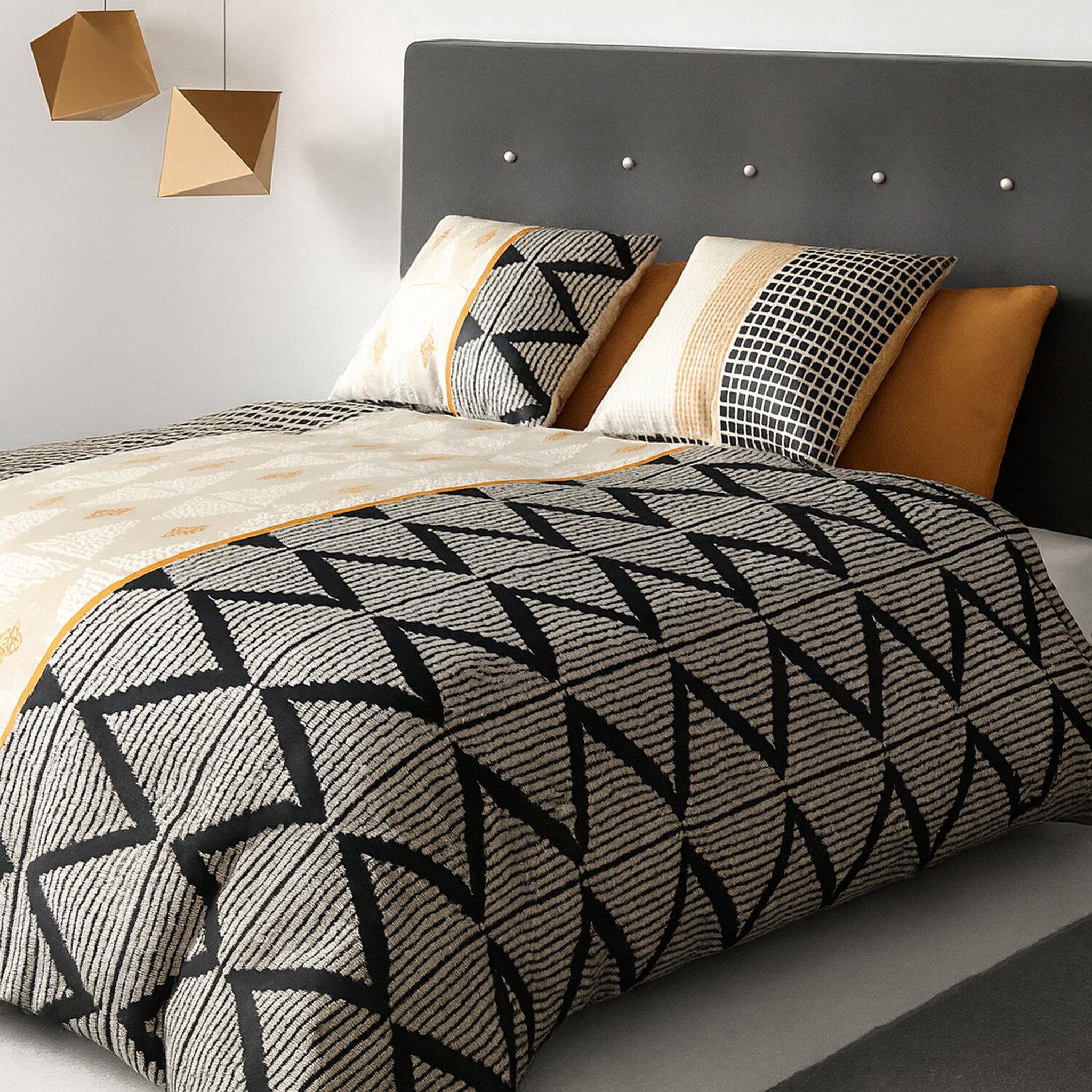 Voir la diapositive 3 : ATELIER DU COTON Parure housse de couette 100% coton 57fils madi