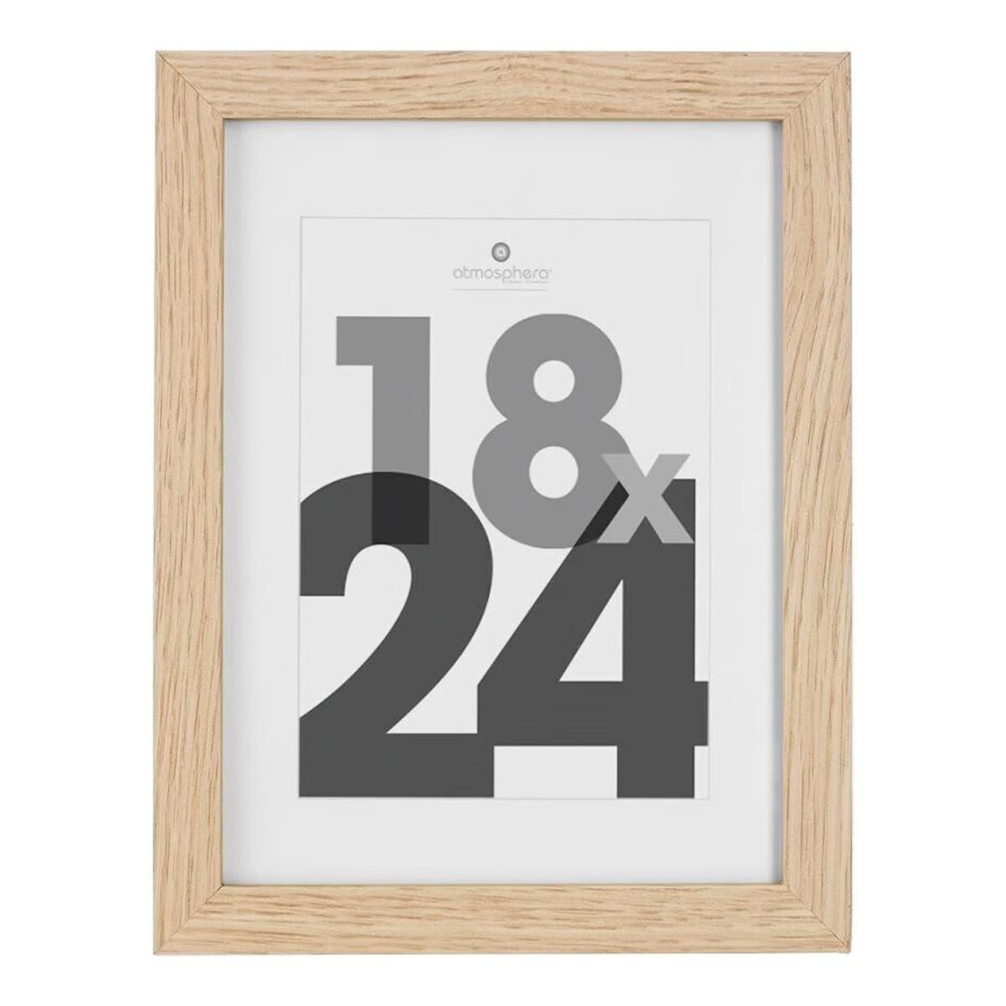 ATMOSPHERA Cadre photo bois  eva  18x24cm naturel
