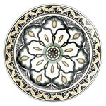 Paris Prix Lot de 6 Assiettes Plates  Mandala  26cm Vert