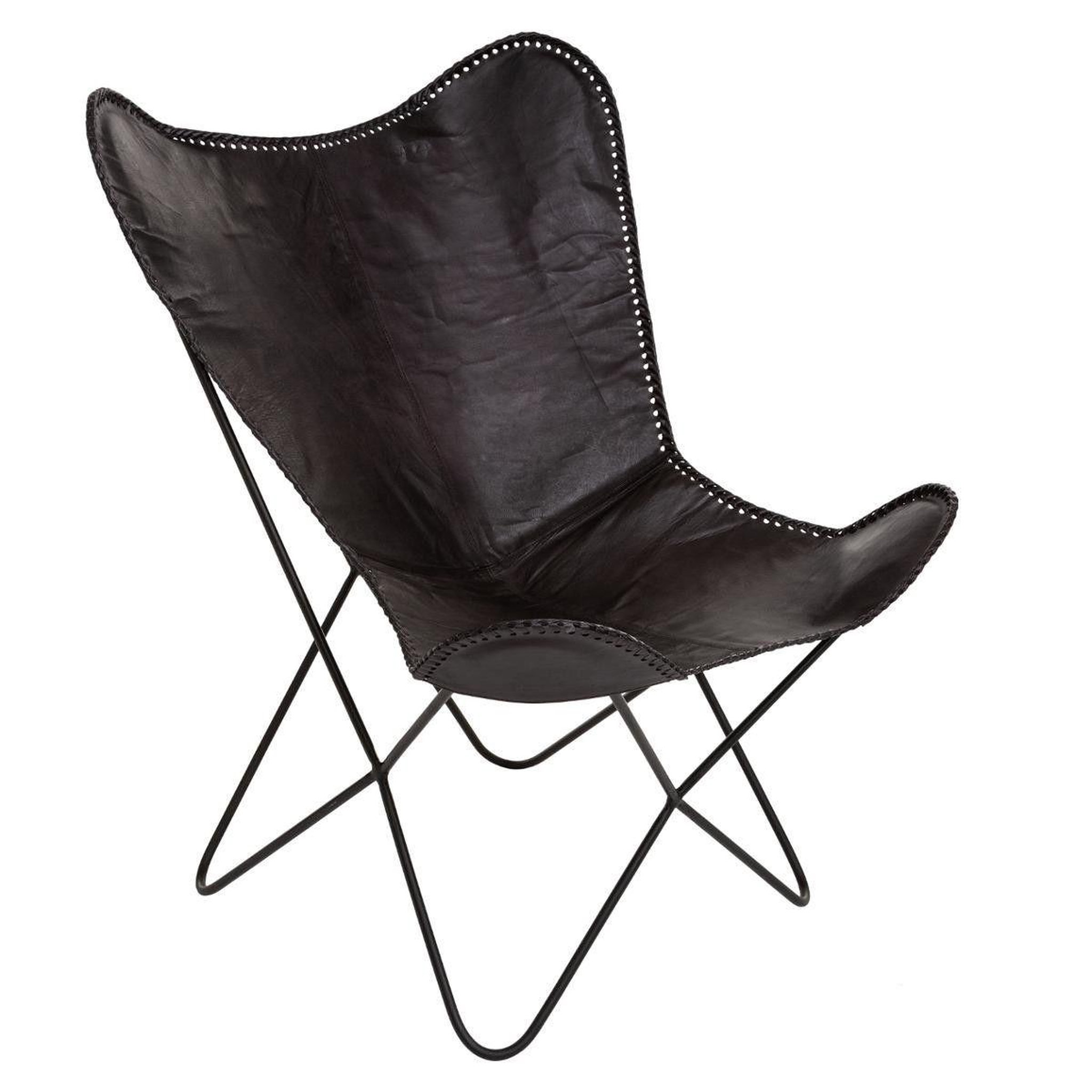 Voir la diapositive 3 : ATMOSPHERA Housse de chaise en cuir  dario  92cm noir