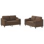 Voir la diapositive 2 : VIDAXL Ensemble de canapes 2 pcs avec coussins marron tissu