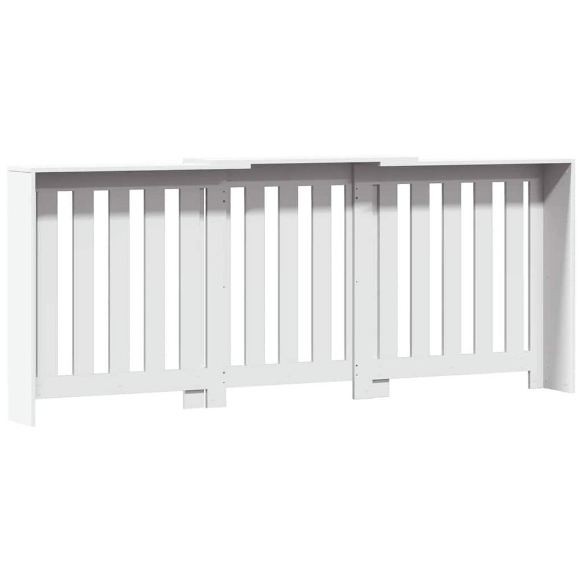 VIDAXL Cache-radiateur blanc 205x21,5x83,5 cm bois d'ingenierie