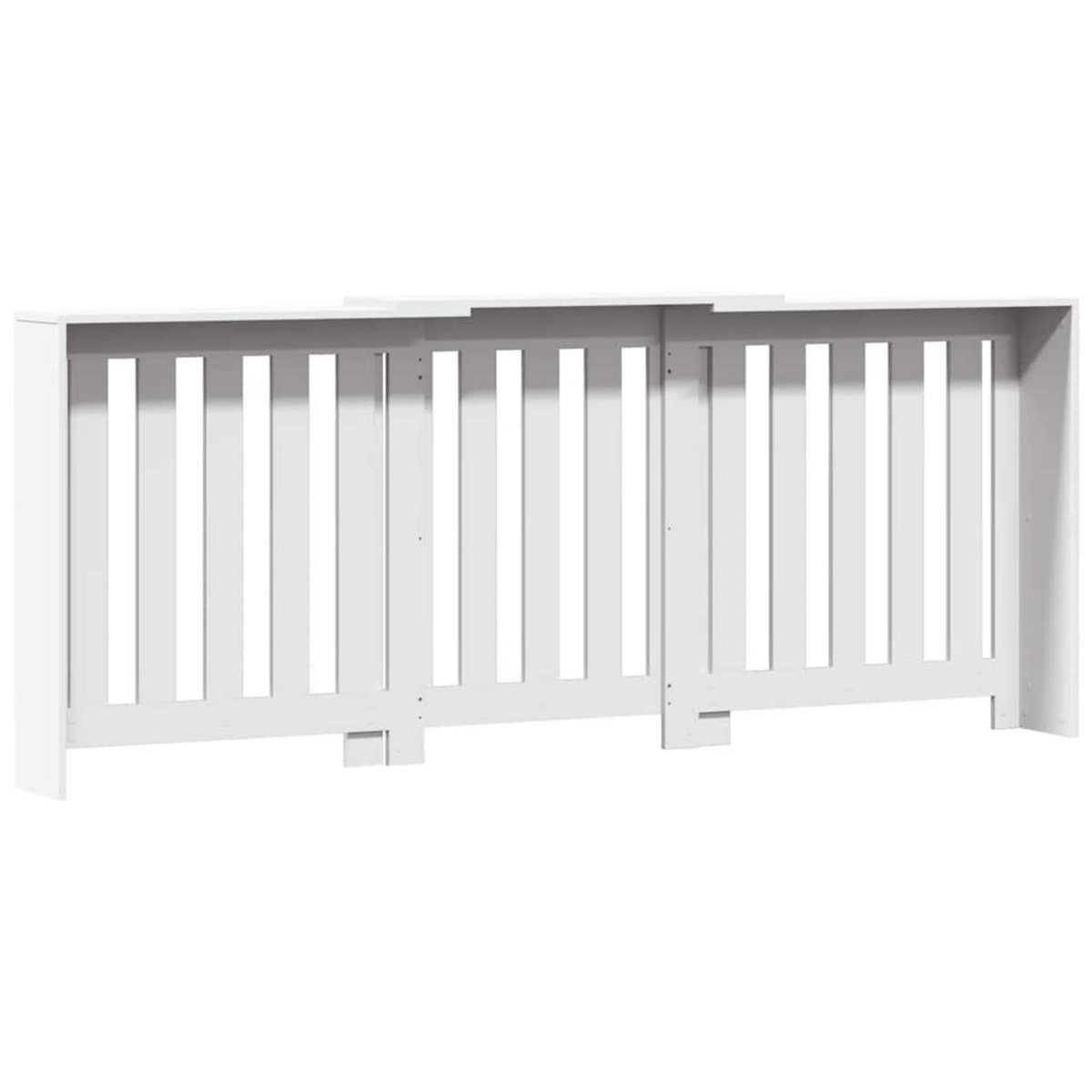 VIDAXL Cache-radiateur blanc 205x21,5x83,5 cm bois d'ingenierie
