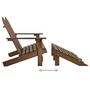 Voir la diapositive 5 : VIDAXL Chaise de jardin Adirondack 2 places repose-pied sapin marron