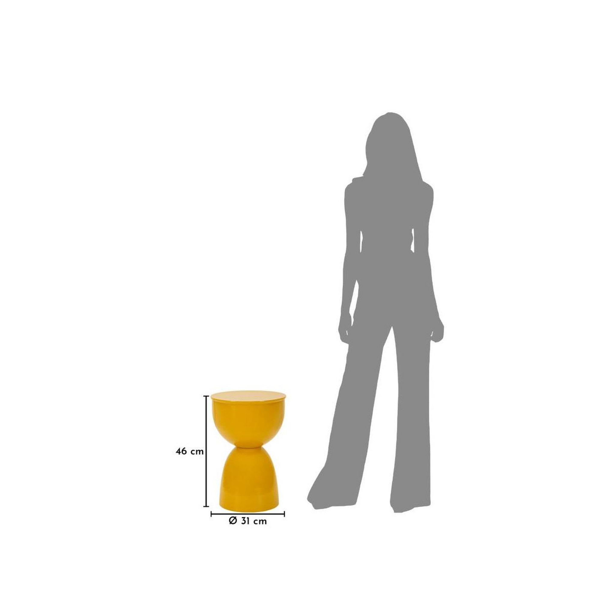 Voir la diapositive 5 : Paris Prix Table d'appoint en métal  yao  46cm jaune moutarde