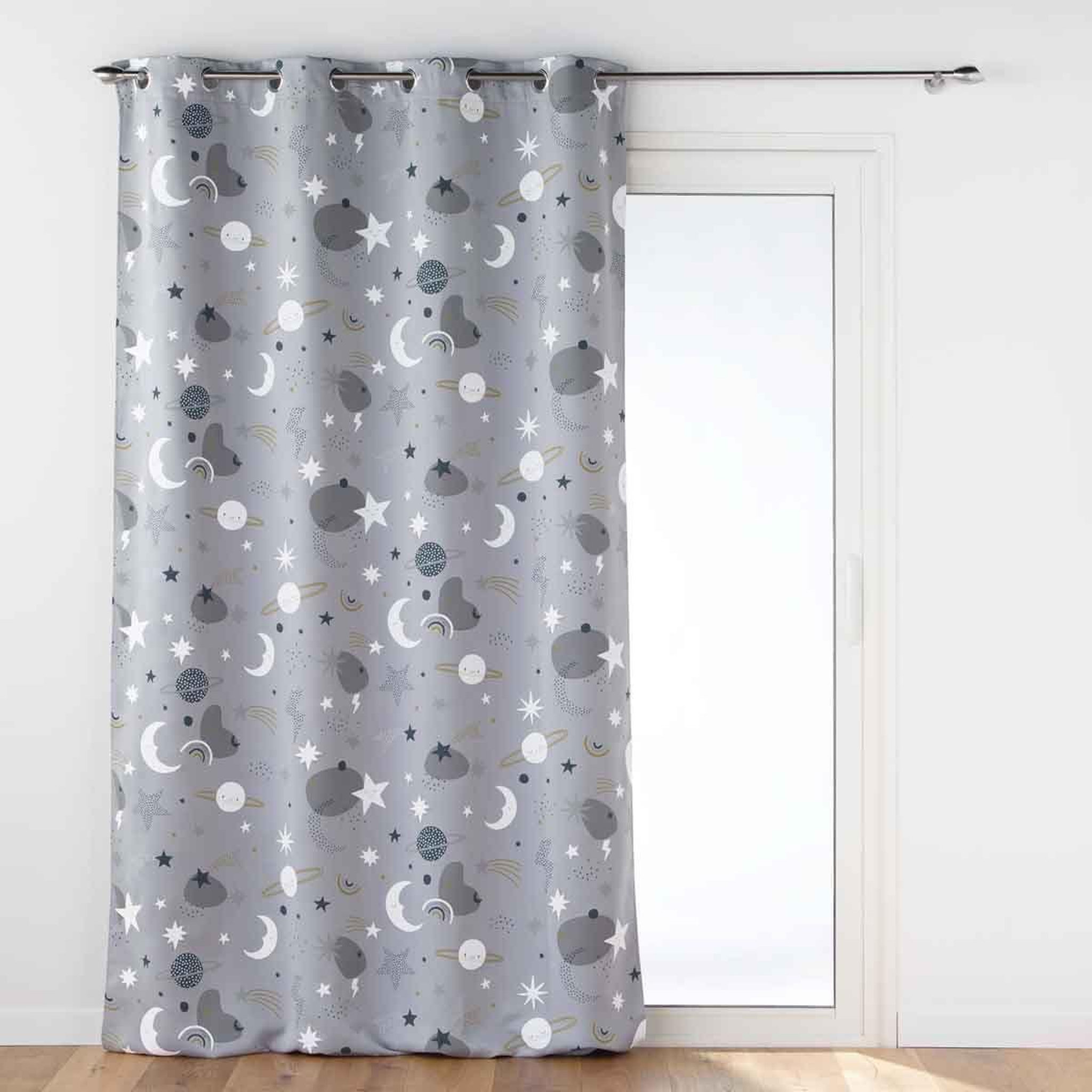 Douceur d'Intérieur Rideau Occultant  Moonlight  140x260cm Gris