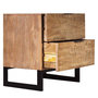 Voir la diapositive 3 : Paris Prix Table de Chevet 2 Tiroirs  Bolta  55cm Naturel