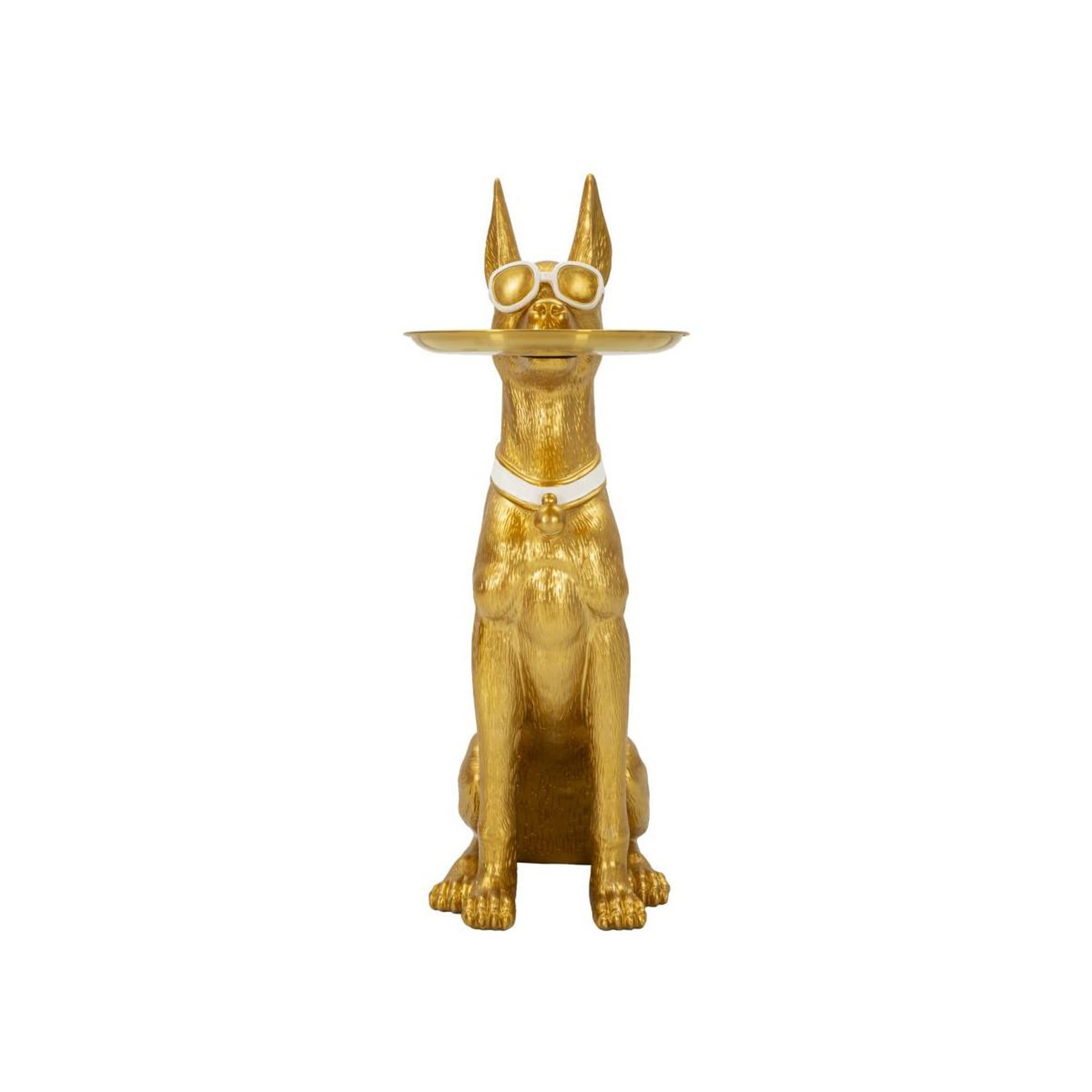 Voir la diapositive 2 : Paris Prix Vide-poche statue chien  muscle  74cm or