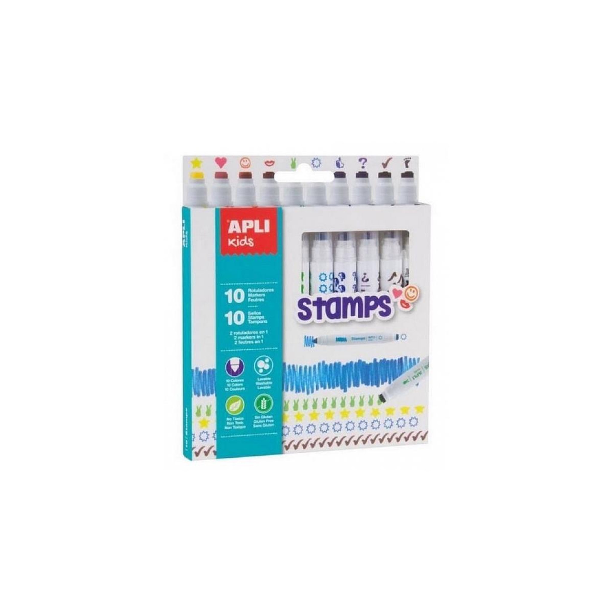 Apli Agipa Feutres Color et Stamps 10 unites