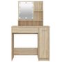 Voir la diapositive 5 : VIDAXL Coiffeuse avec LED chene sonoma 86,5x35x136 cm