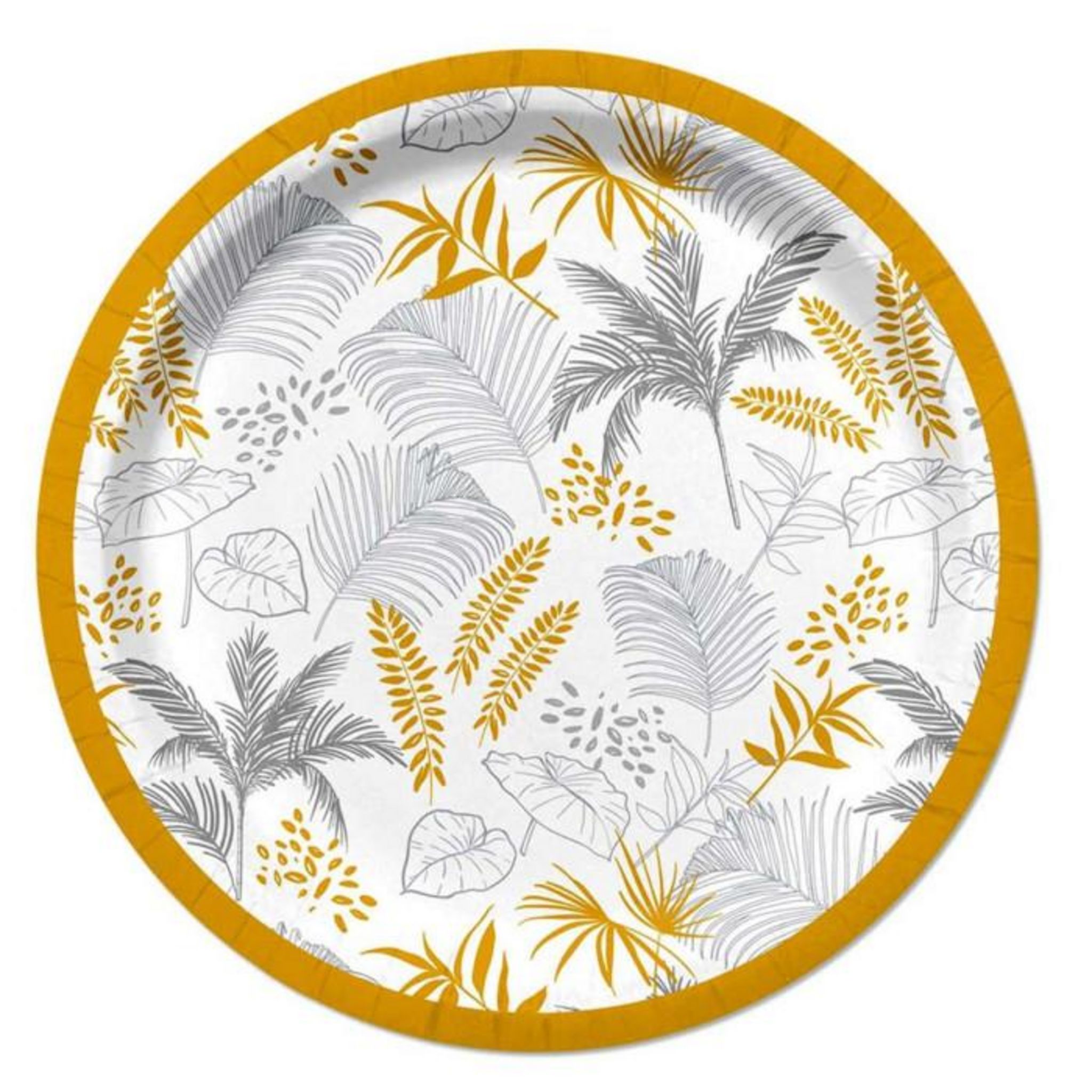 Lot de 50 assiettes en carton blanc 23 cm