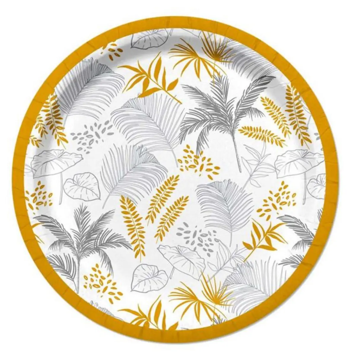 Lot de 50 assiettes en carton blanc 23 cm Lot de 50 assiettes en carton blanc 23 cm