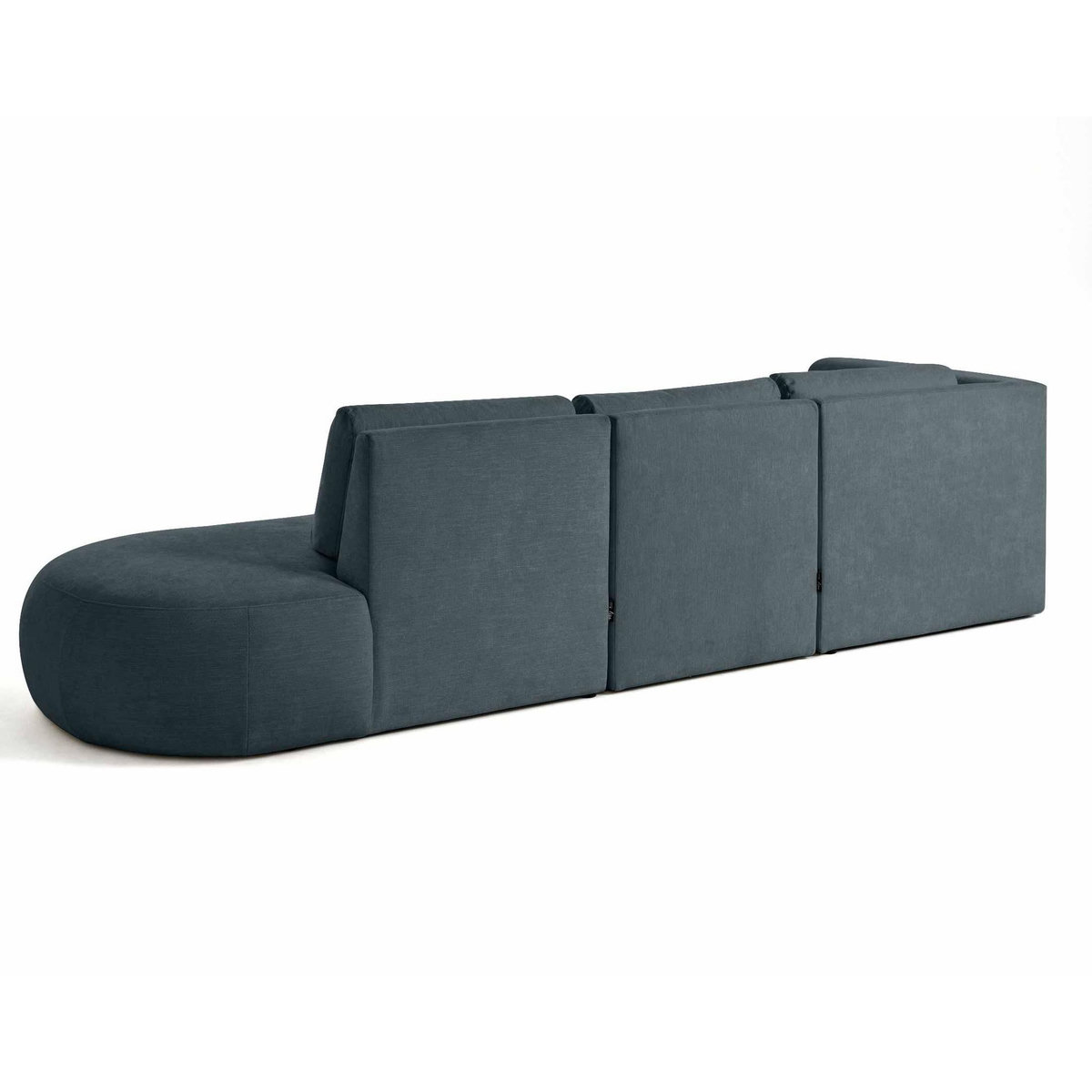 LISA DESIGN Santorini - canapé modulable d'angle gauche - 5 places - en tissu texturé