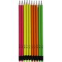 AUCHAN Lot de 10 crayons graphite HB NEON avec bout gomme