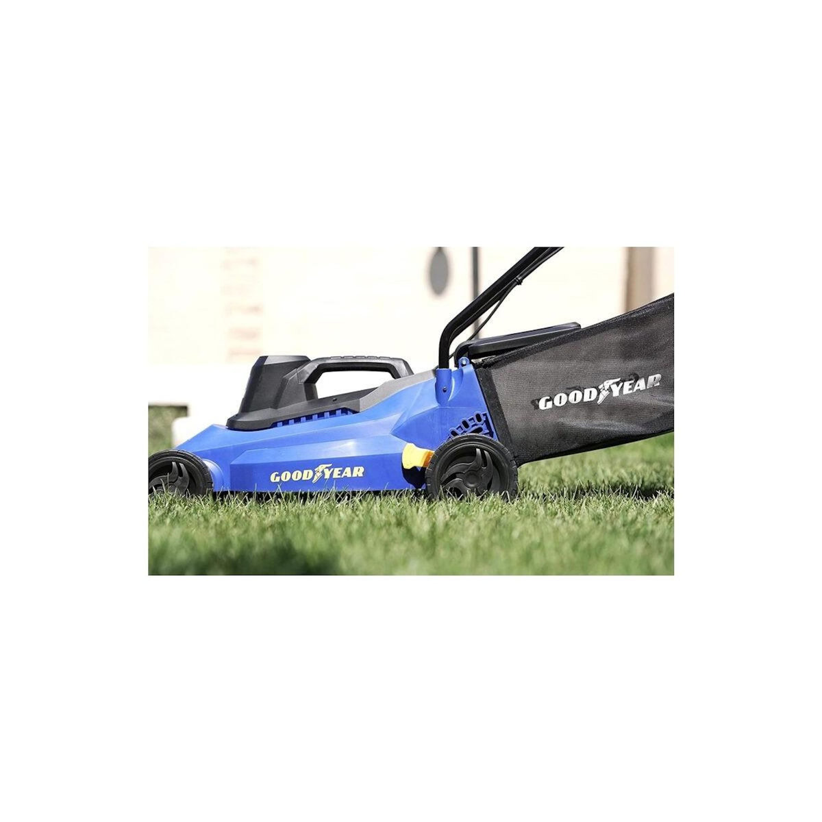 GOODYEAR Tondeuse electrique 1800 W Coupe Ø 40 cm Hauteur de coupe Réglable Bac 35L GOODYEAR