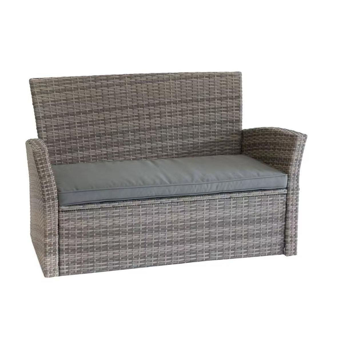 HESPERIDE Salon de jardin en résine tressée Bora Bora Terre d'ombre - Hespéride