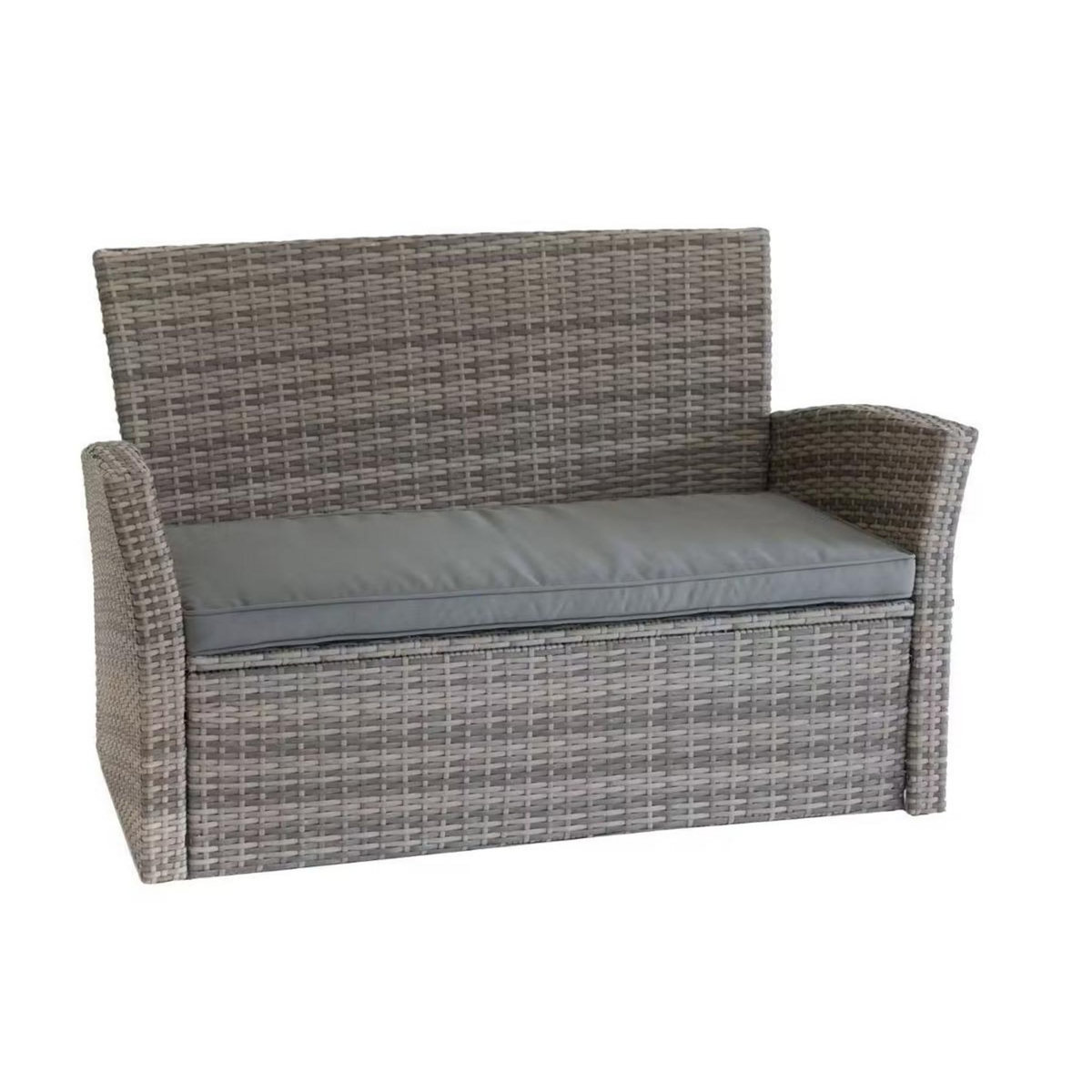 HESPERIDE Salon de jardin en résine tressée Bora Bora Terre d'ombre - Hespéride