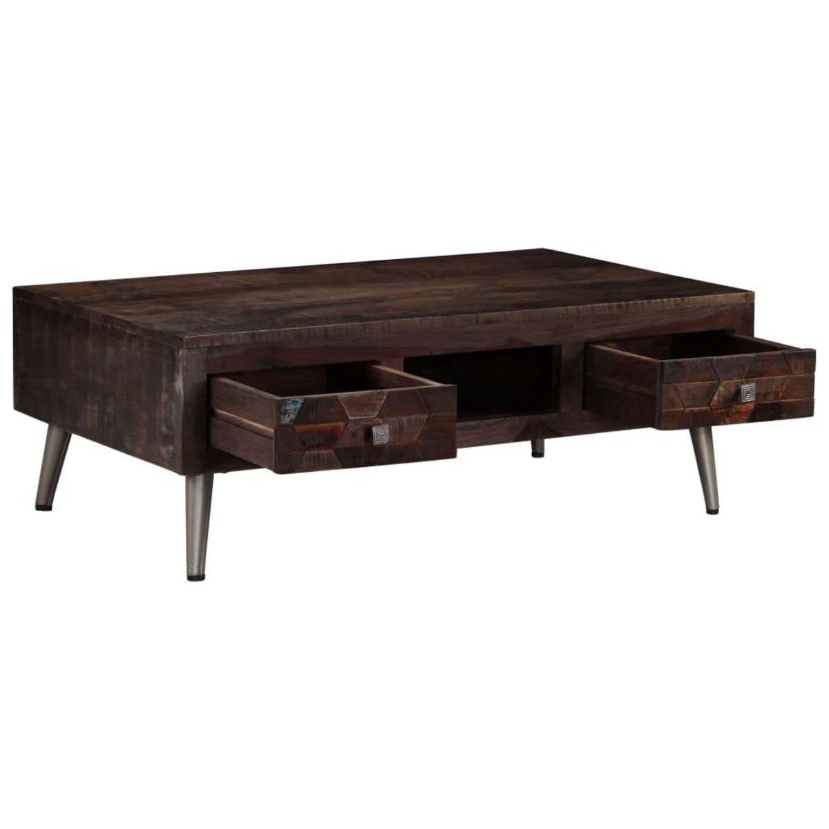 VIDAXL Table basse Bois de recuperation solide 100x60x35 cm