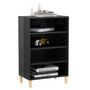 Voir la diapositive 3 : VIDAXL Buffet gris brillant 57x35x90 cm bois d'ingenierie