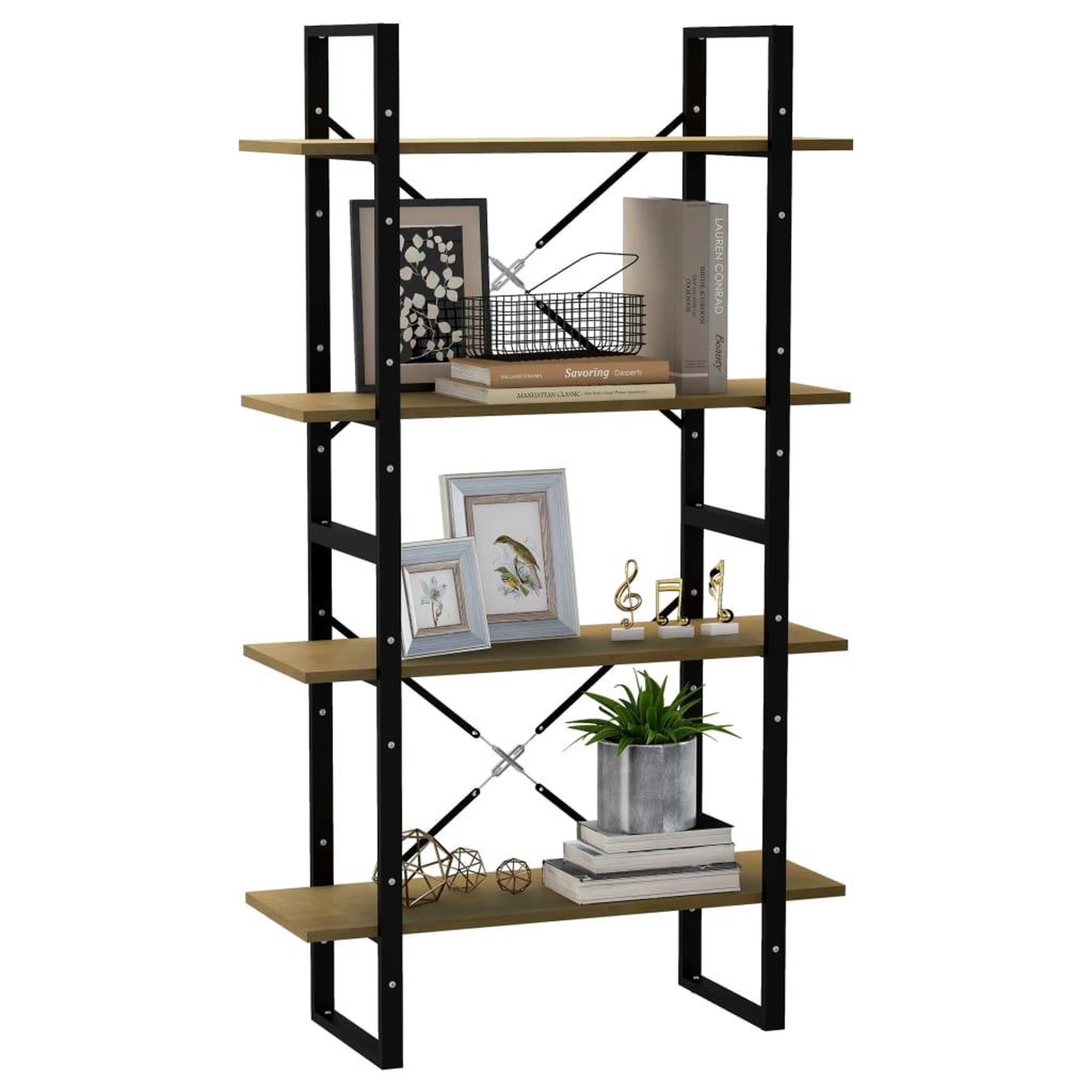 Voir la diapositive 4 : VIDAXL Bibliotheque a 4 niveaux 80x30x140 cm bois de pin massif