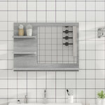 VIDAXL Miroir de bain Sonoma gris 60x10,5x45 cm Bois d'ingenierie