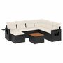 Voir la diapositive 2 : VIDAXL Salon de jardin 8 pcs avec coussins noir resine tressee
