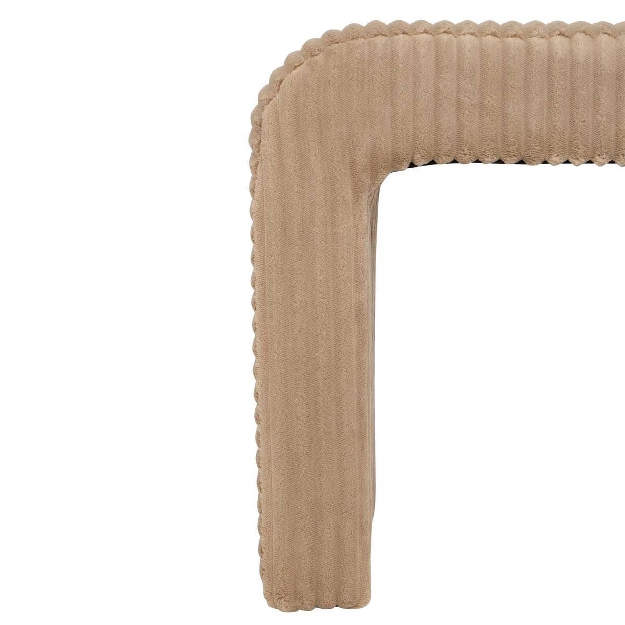 Voir la diapositive 3 : ATMOSPHERA Pouf arche velours côtelé  sevi  43cm beige foncé