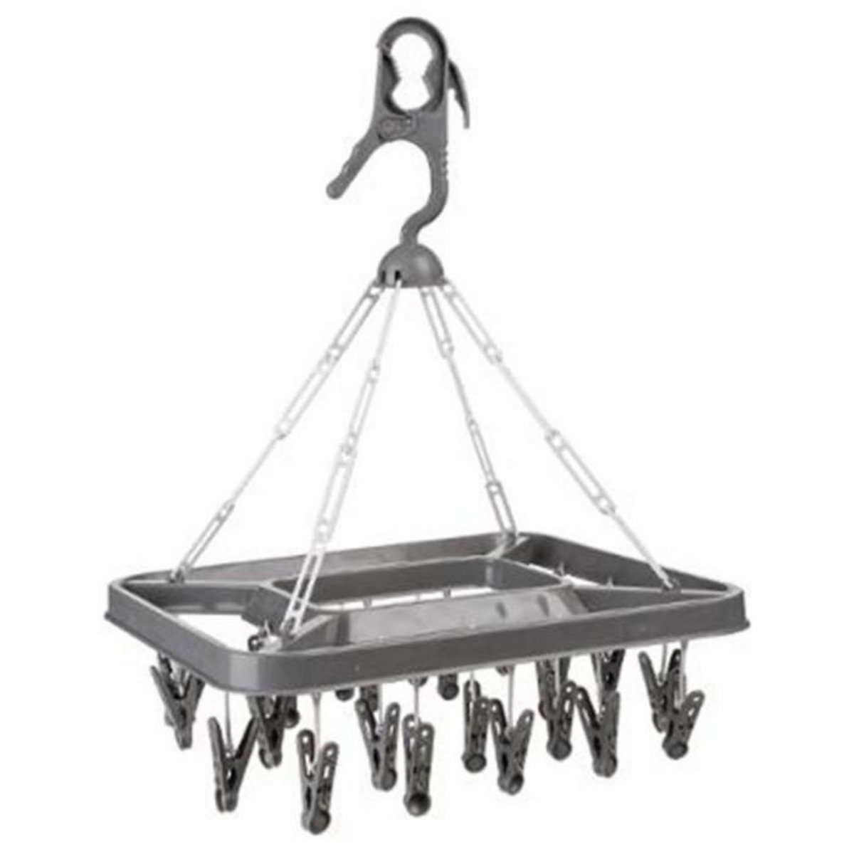 B BASIC & CO Séchoir à Linge Rectangle  26 Pinces  38cm Gris