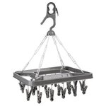 B BASIC & CO Séchoir à Linge Rectangle  26 Pinces  38cm Gris