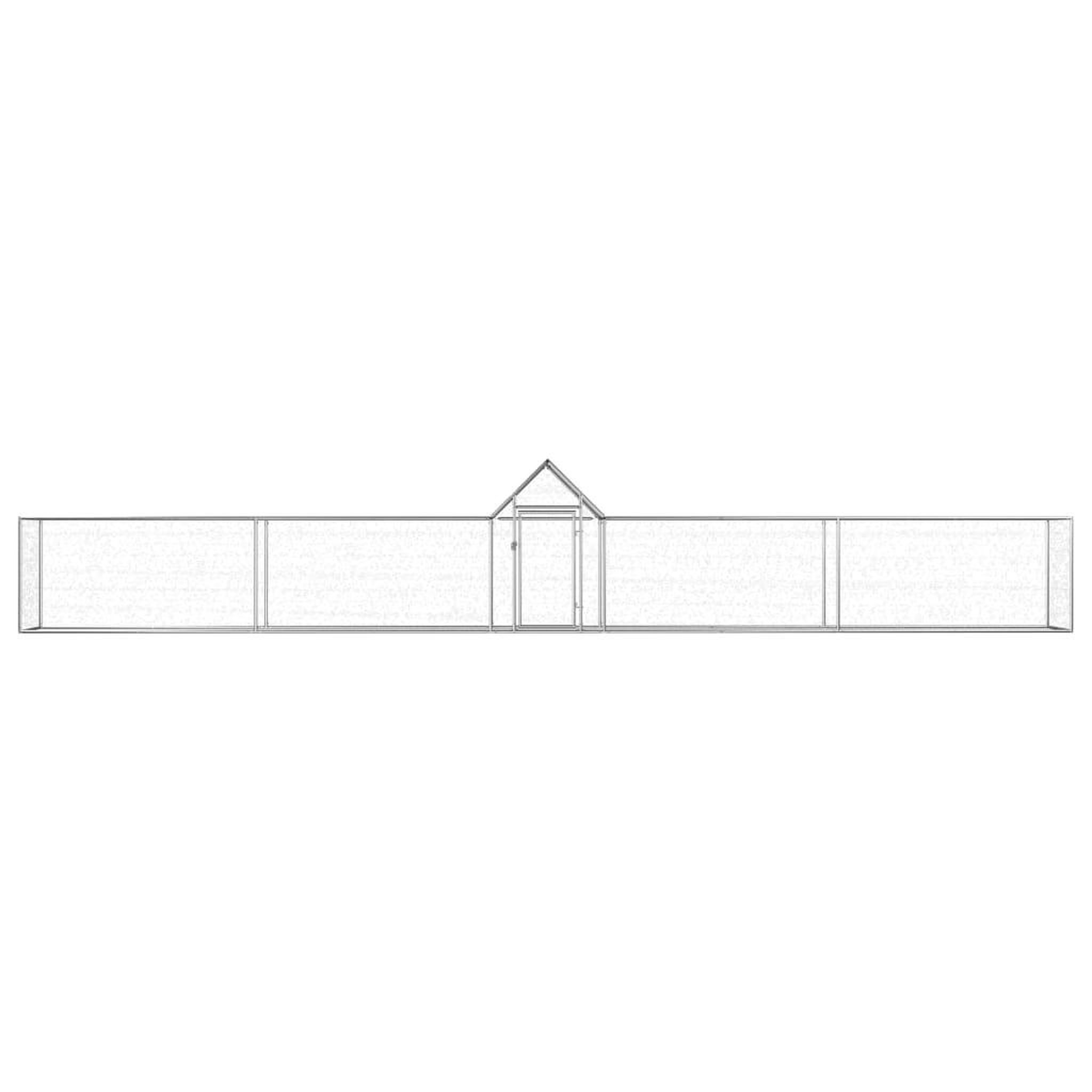 Voir la diapositive 2 : VIDAXL Poulailler 9 x 1 x 1,5 m Acier galvanise