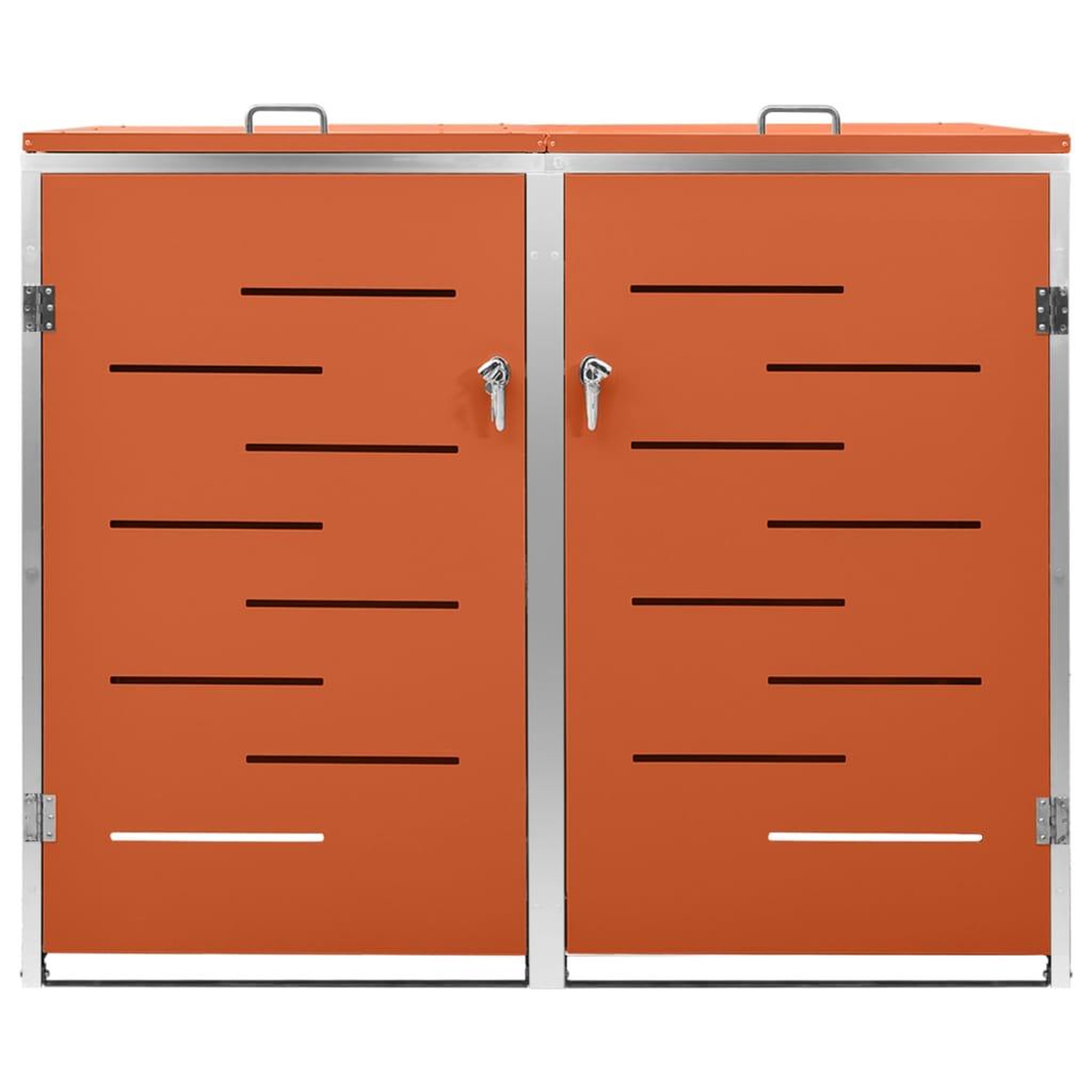 Voir la diapositive 3 : VIDAXL Abri pour deux poubelles 138x77,5x112,5 cm Inox