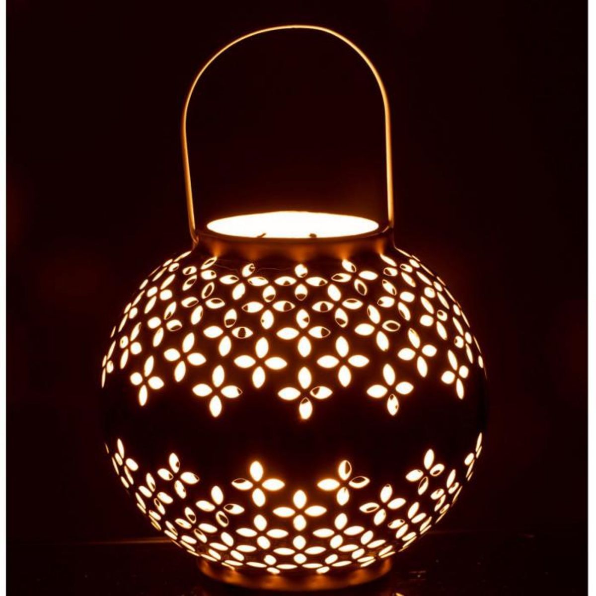 Paris Prix Lanterne Ronde Métal  Sévilla  30cm Ocre