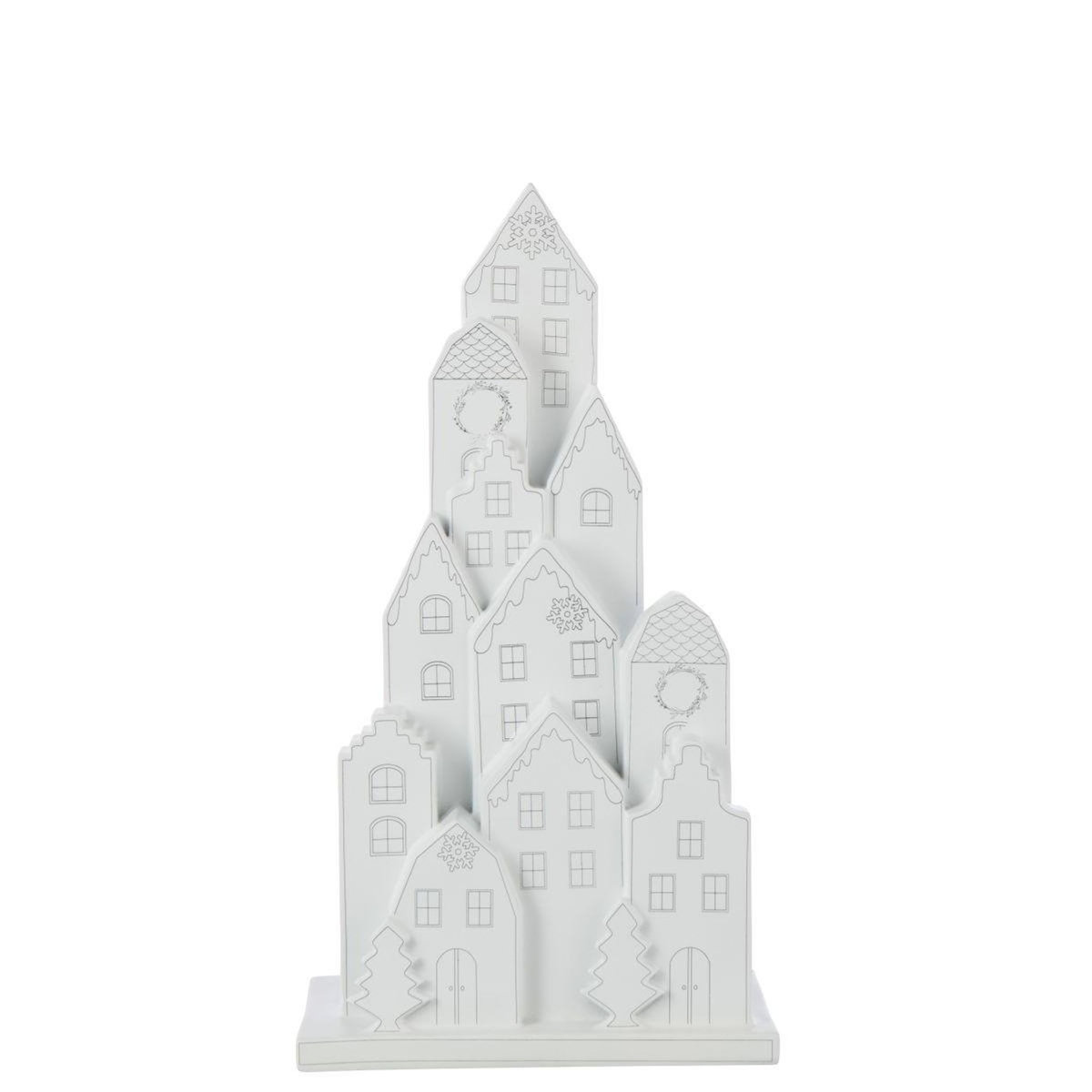 Paris Prix Maison Déco en Résine  Classique  47cm Blanc