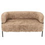 Voir la diapositive 2 : Paris Prix Canapé 2 Places Imitation Fourrure  Bun  133cm Taupe