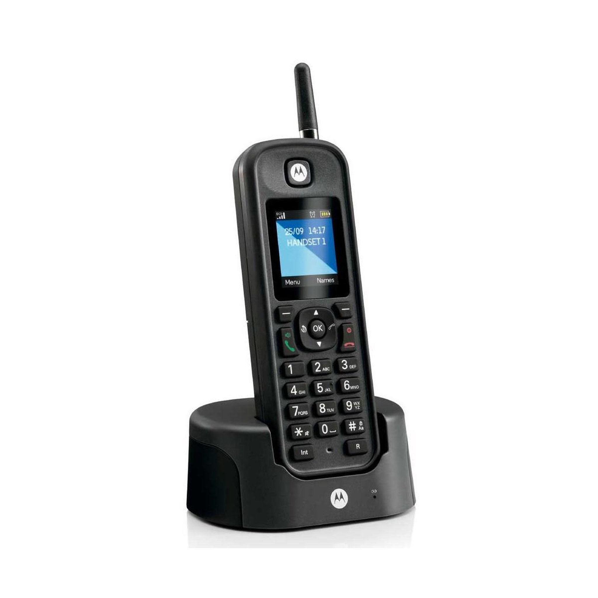 Voir la diapositive 2 : MOTOROLA Téléphone DECT Motorola O201 avec identification de l'appelant Noir