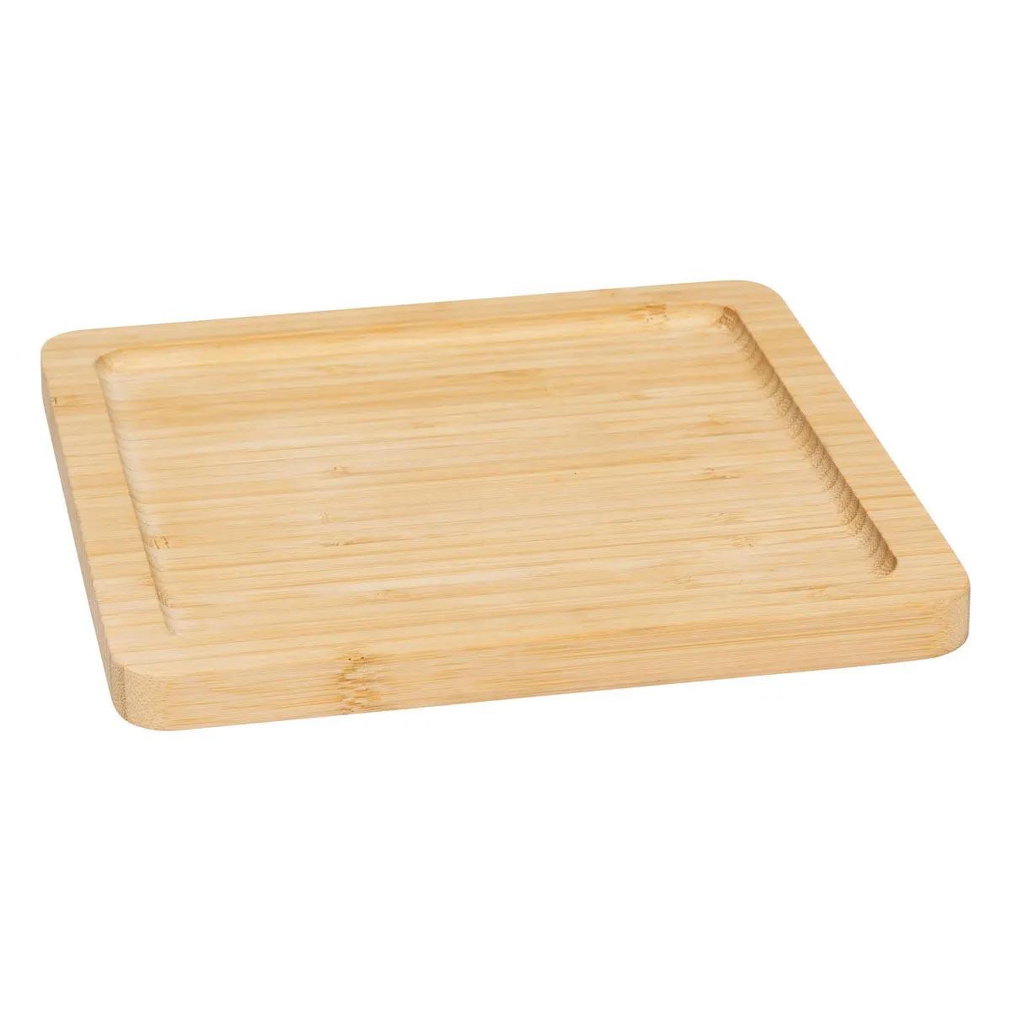 SECRET DE GOURMET Planche de présentation carrée en bambou  rio  20cm naturel