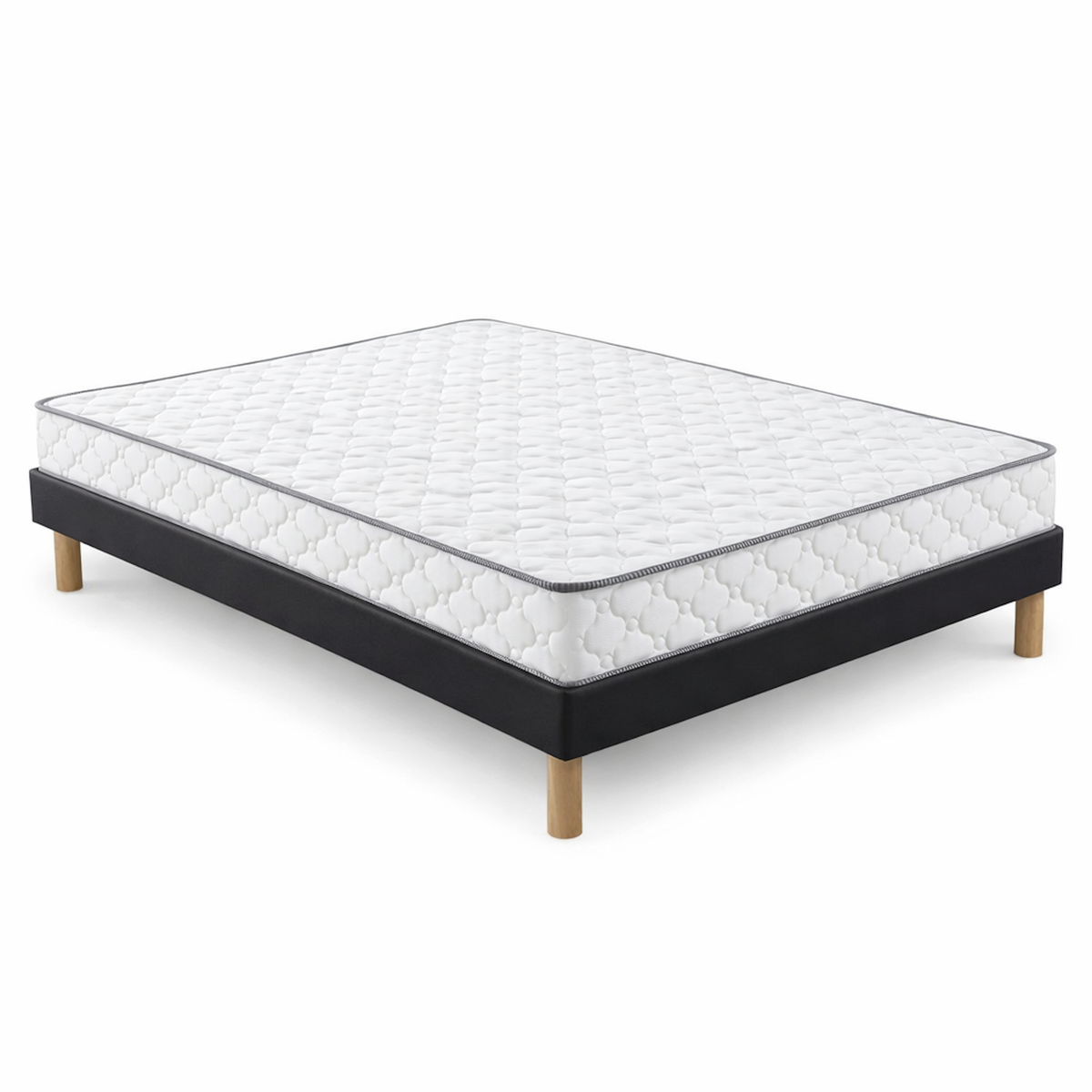 KING OF DREAMS Ensemble Sommier Tapissier et Matelas Soutien Très Ferme