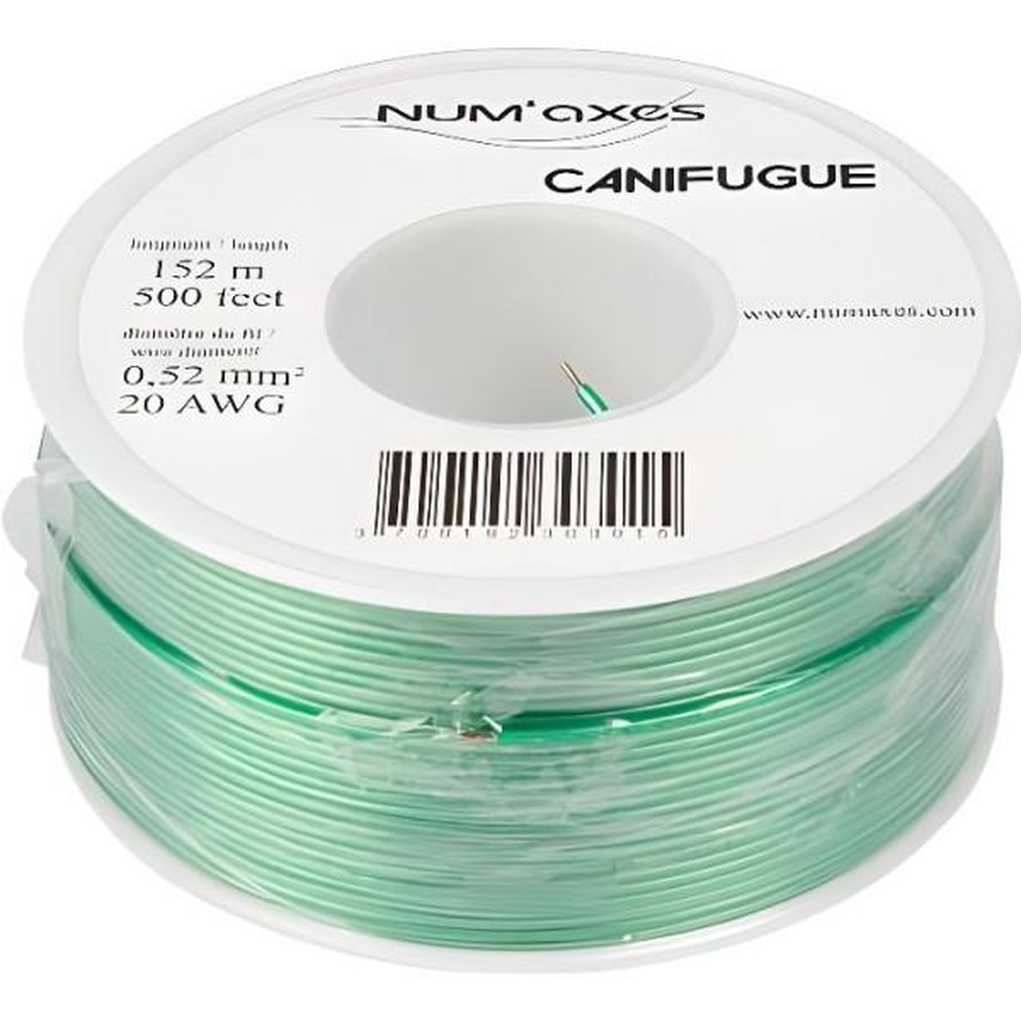 NUM'AXES Bobine de fil 0,52 mm² x 152 m clotûres anti fugue