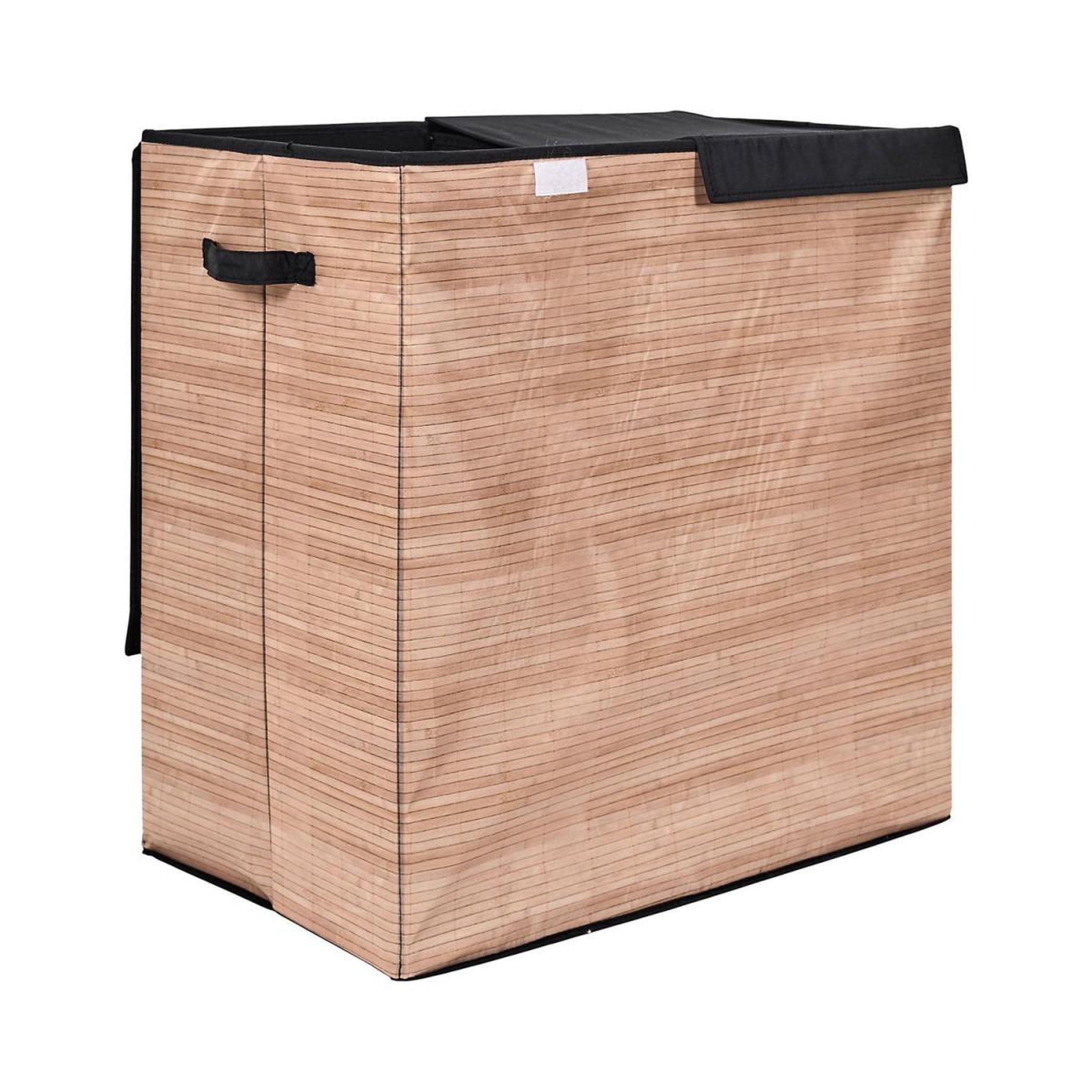 Voir la diapositive 3 : Je cherche une idee Panier à linge double compartiments  lou  58cm naturel