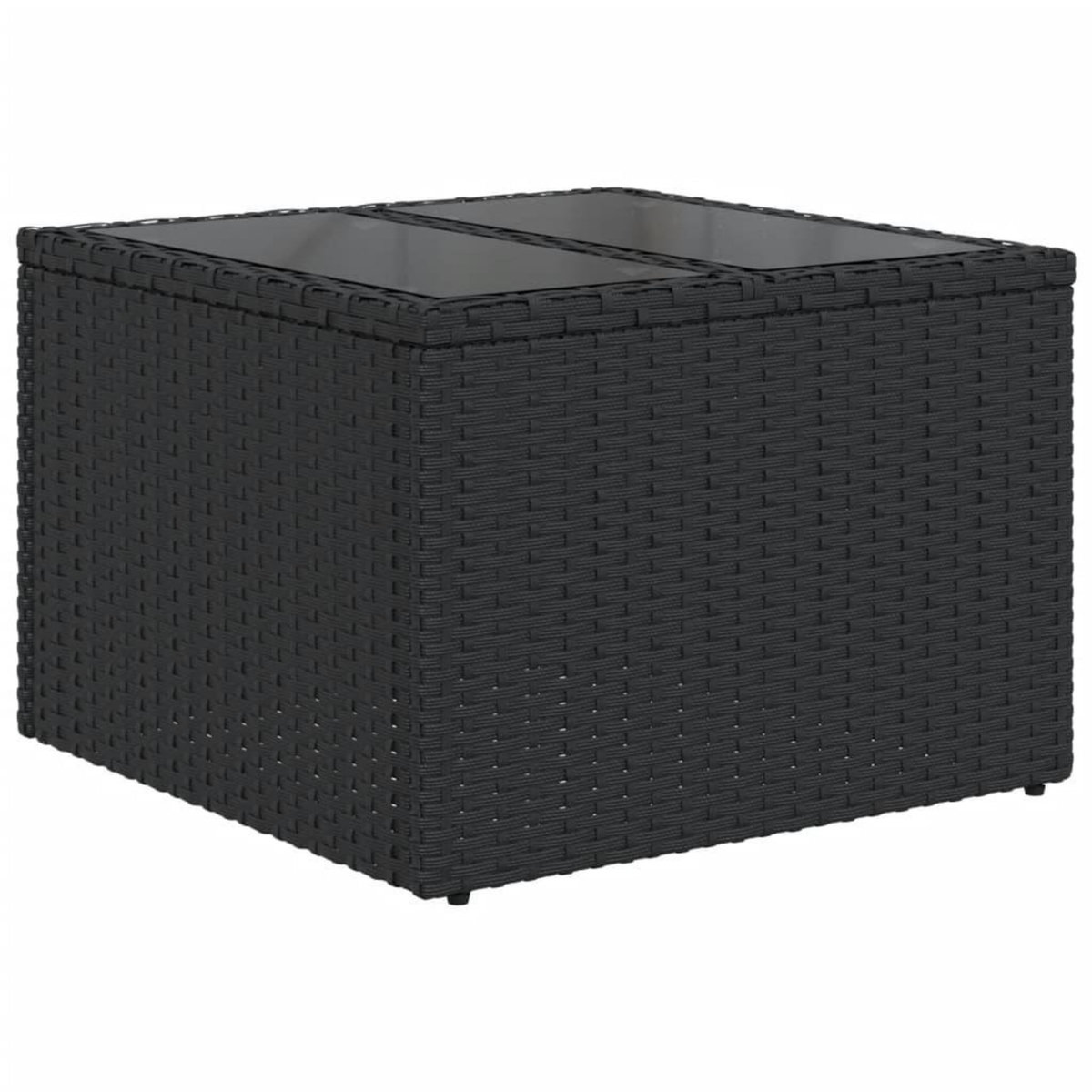 VIDAXL Salon de jardin 11 pcs avec coussins noir resine tressee
