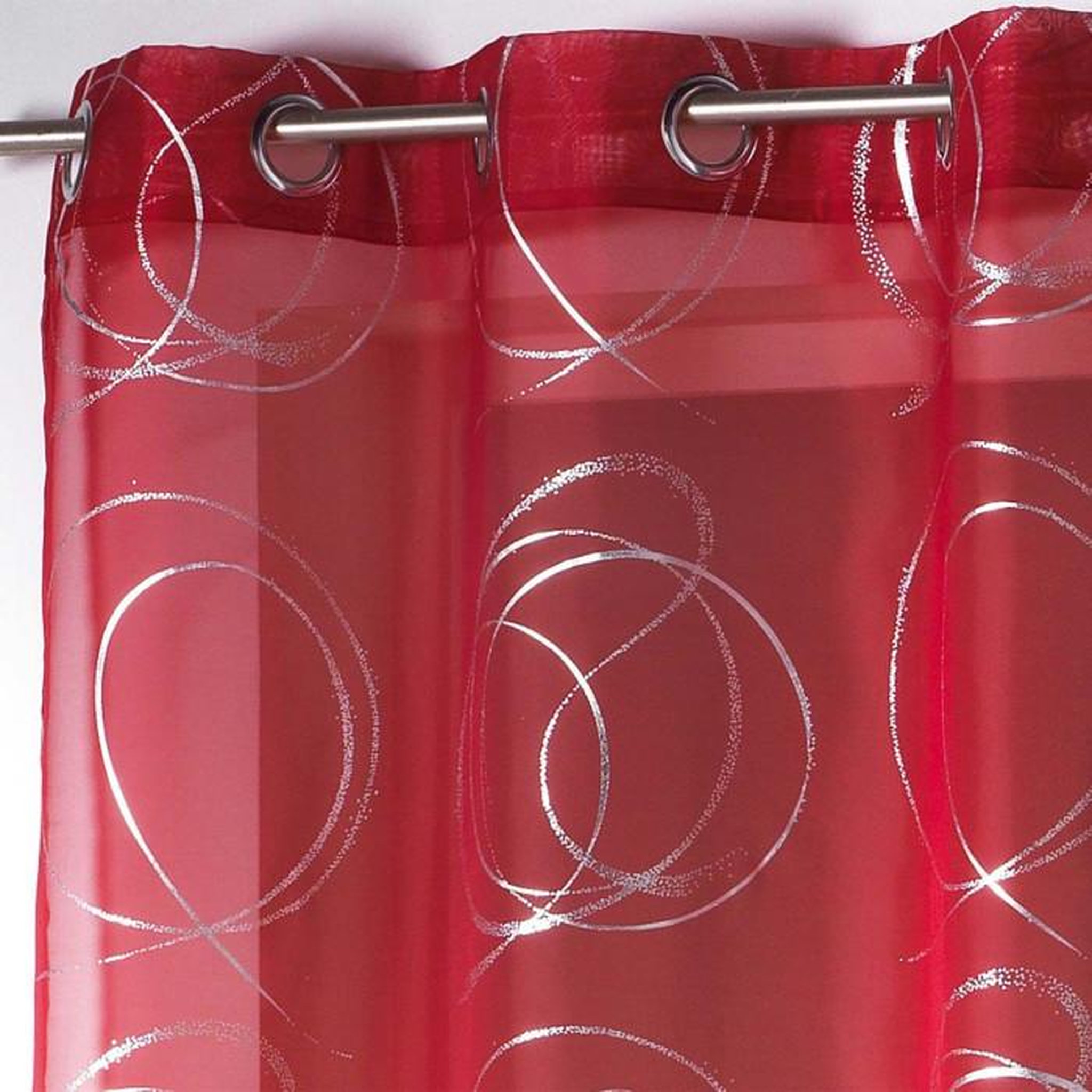 Voir la diapositive 2 : Paris Prix Rideau Voilage  Bully  140x240cm Rouge