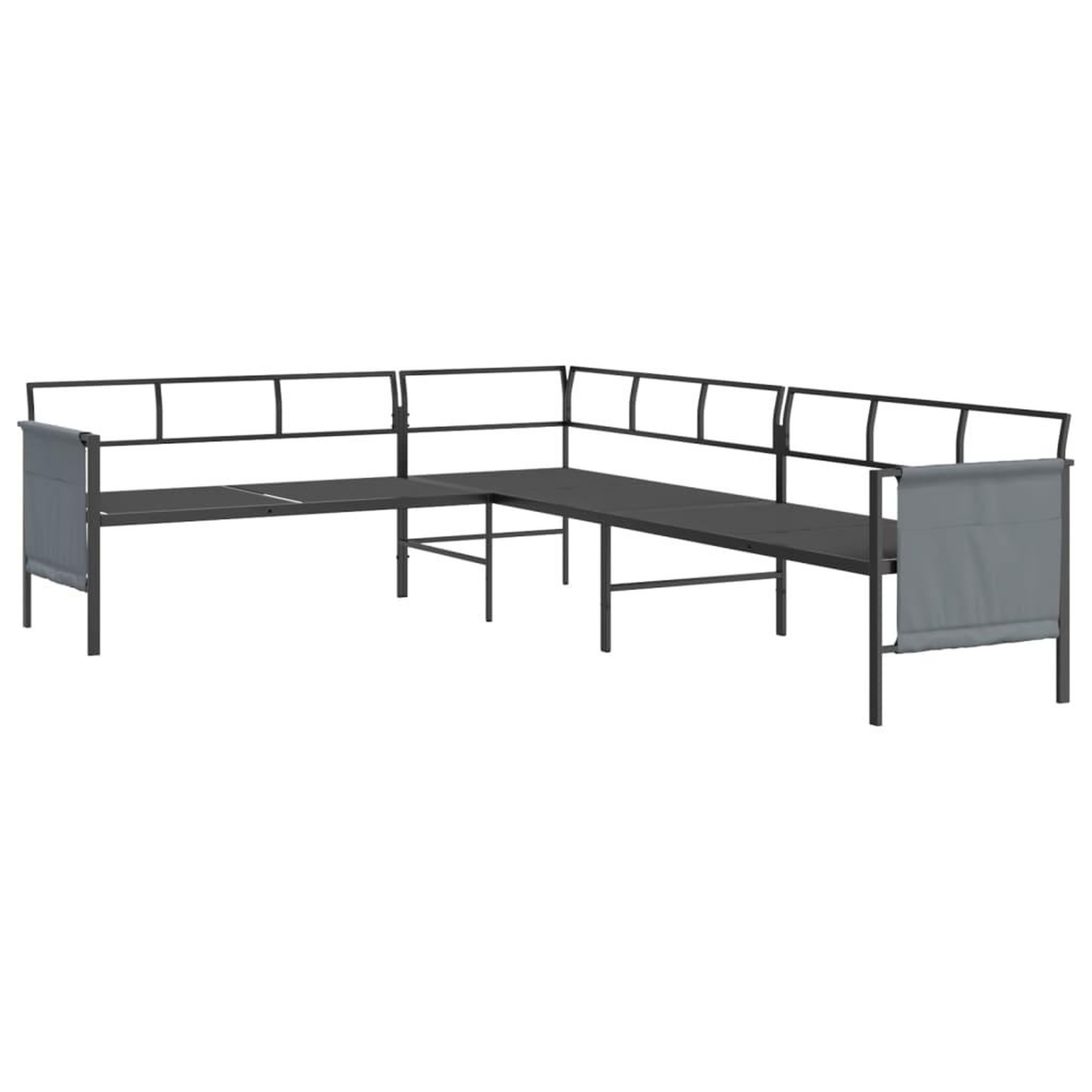 Voir la diapositive 5 : VIDAXL Ensemble a manger de jardin 2 pcs anthracite acier