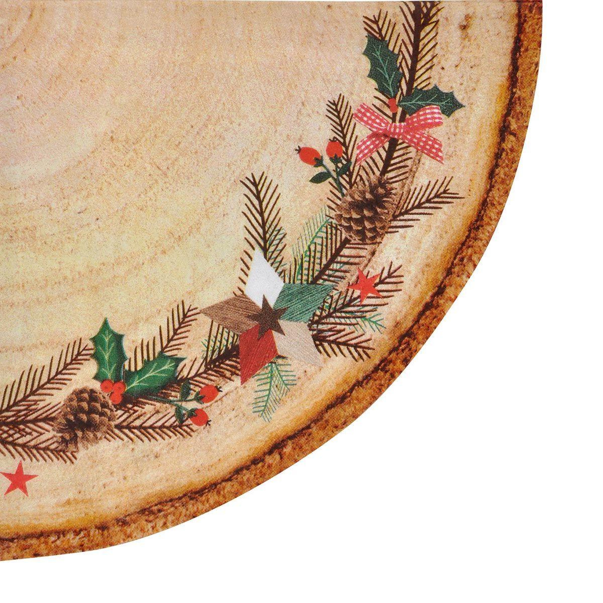 Voir la diapositive 2 : HOMEA Lot de 12 serviettes en papier  couronne  32cm naturel