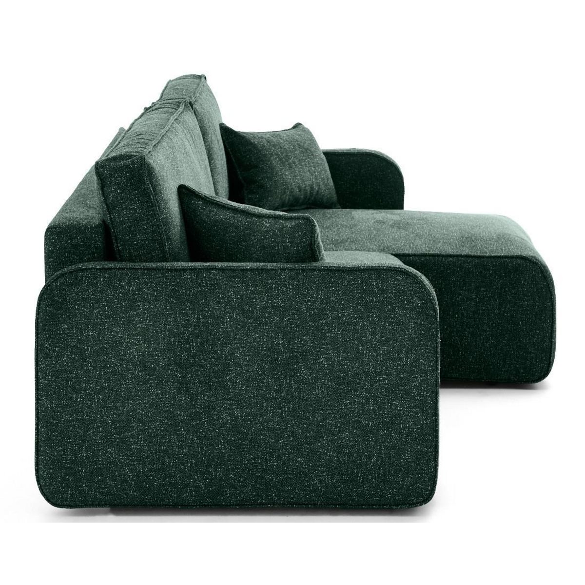 LISA DESIGN Apolline - canapé d'angle réversible 4 places convertible avec coffres en tissu moucheté