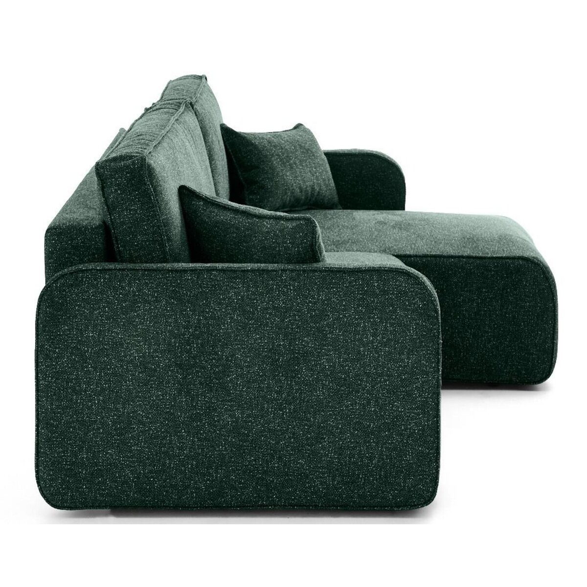 LISA DESIGN Apolline - canapé d'angle réversible 4 places convertible avec coffres en tissu moucheté