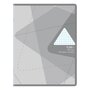 AUCHAN Cahier piqué 17x22cm 96 pages petits carreaux 5x5 gris motifs triangles