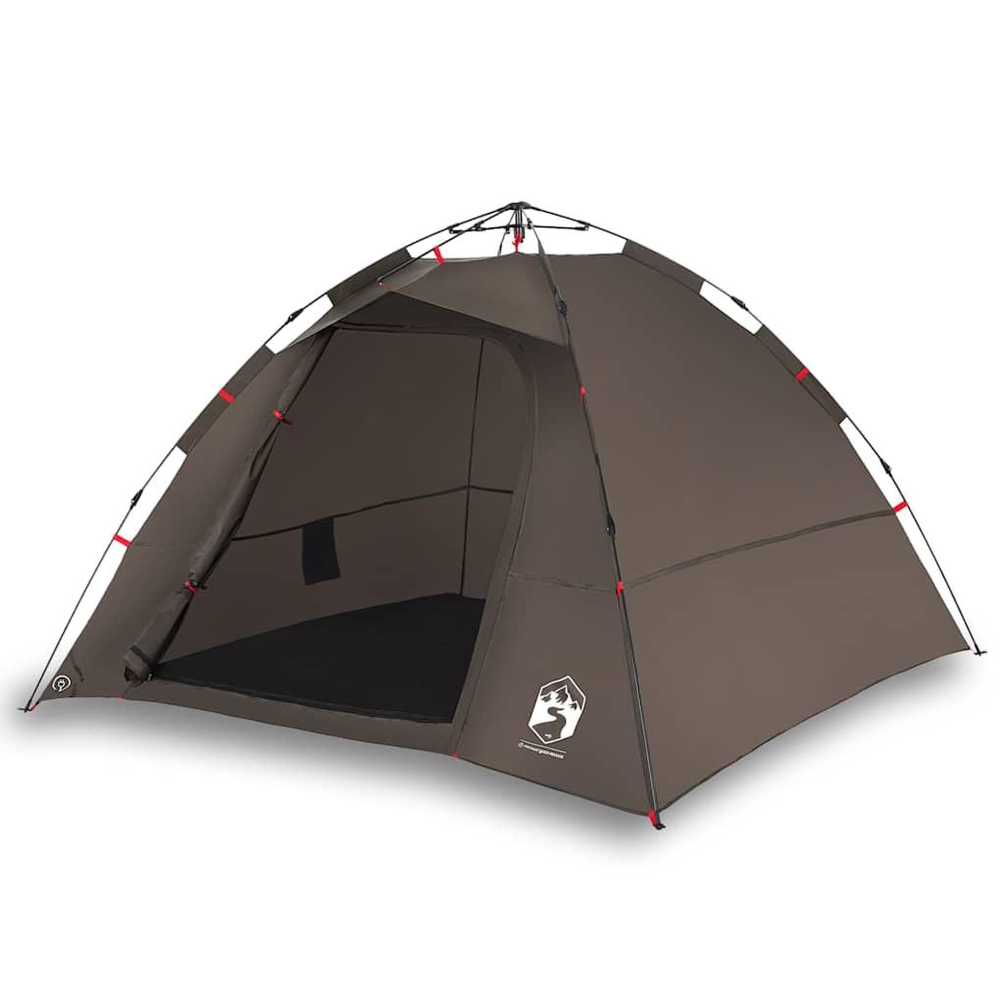 Voir la diapositive 2 : VIDAXL Tente de peche 4 personnes marron liberation rapide