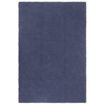 VIDAXL Tapis rectangulaire Bleu marine 120x180 cm Coton