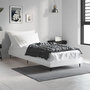 Voir la diapositive 1 : VIDAXL Cadre de lit sans matelas blanc brillant 75x190 cm