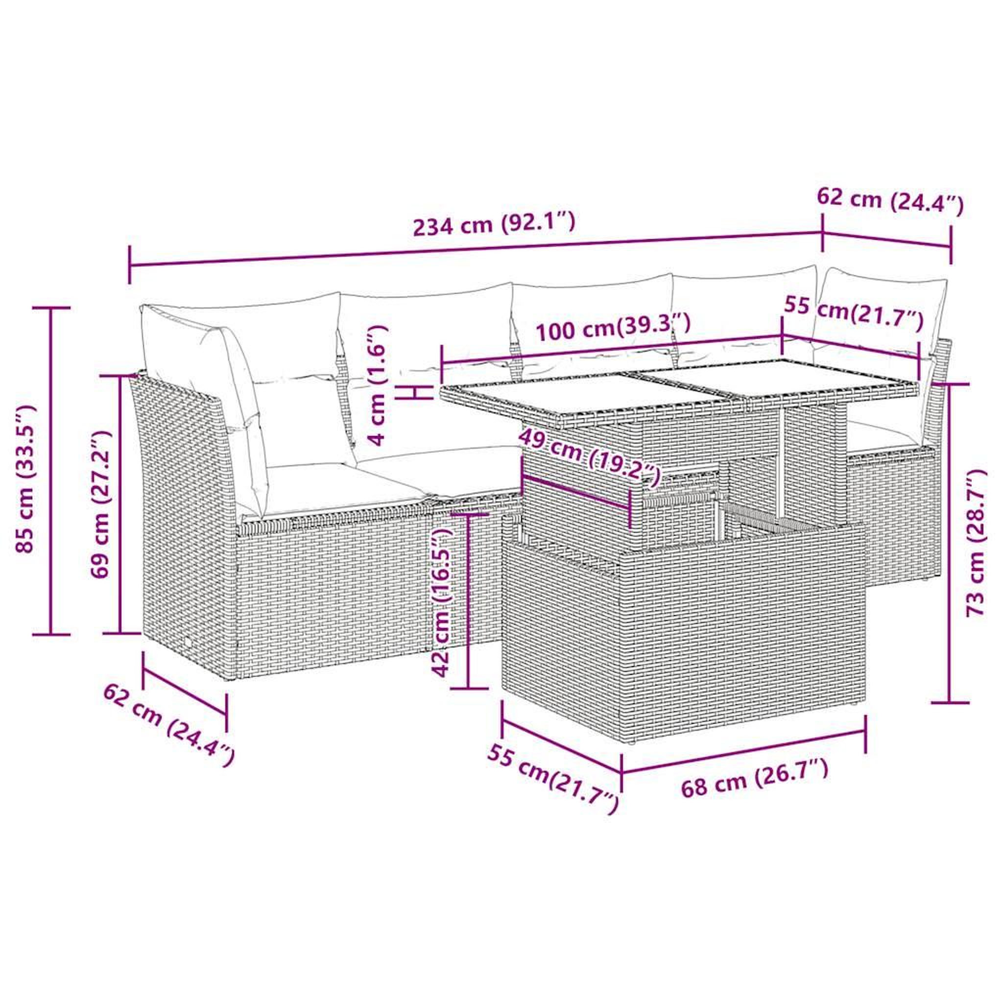 Voir la diapositive 6 : VIDAXL Salon de jardin 5 pcs avec coussins noir resine tressee